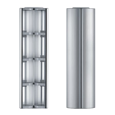 Whitehaus Medicinehaus Dbl Door, Vertical Column, Wall Mount Storage Cabinet, Alumi WHRAX-48